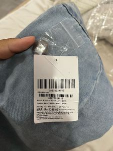 Denim Button-Front Skirt