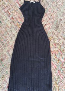 Double Slit With Rib Details Bodycon Dress ✨