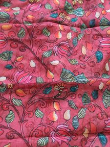 Kalamkari Organza Cut Work Duppata