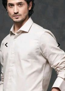 Beige Man Full Sleeves Shirt