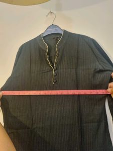 Black Pintuck Detail Kurta