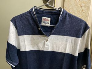 Roadster Chinese Collar T Shirt -Blue White
