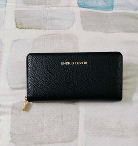 Enrico coveri Italian Brand Black Leather Wallet