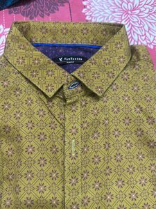 Mens Yellow Party Wear Shirt