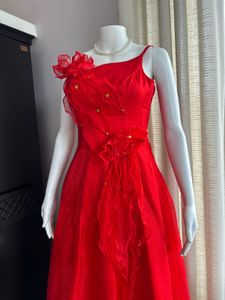 Red Organza Luxury Gown