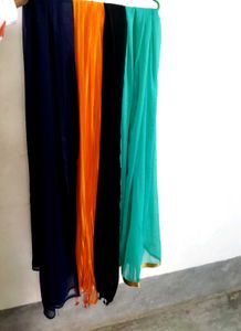 4Colorful Dupatta Set &amp;1 top&amp;1plazzo