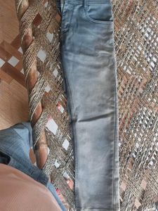 Gray Wash Denim Jeans