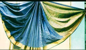 Vintage Blue Patterned Fabric