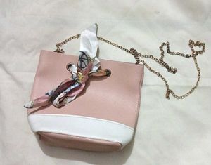 Cute Pink & White Crossbody Bag