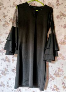 Black Bell Sleeve Dress