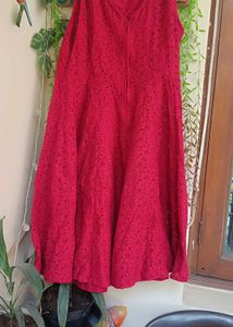 Selling Knee Length,mini,Sleevless, Red Dress