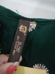 New branded Padded Green Polka Dot Kurta Set