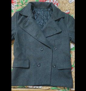 Elegant Grey Wool Coat