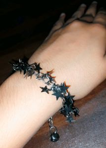 Oxidized Star Bracelet