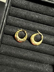 Gold Star Hoop Earrings
