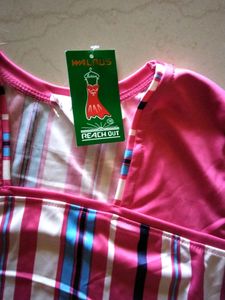 New Pink Striped Top Tunic