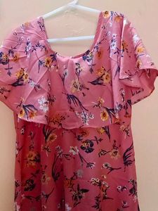 Floral Print Pink Dress