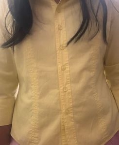 Soft Yellow Button-Down Shirt  Minimal & Elegant