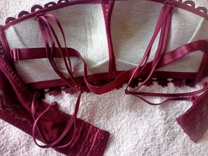 Designer Maroon Bra .