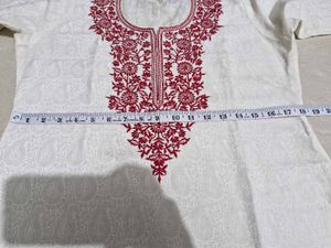 White Embroidery Kurti
