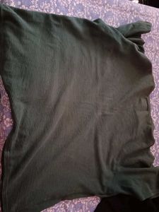 Green Ribbed T-Shirt