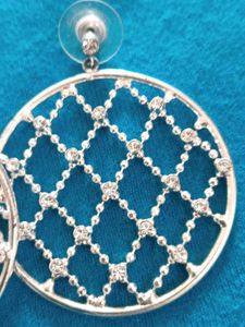 Silver Round Earrings