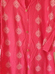 Pink Printed Kurta