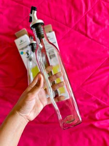 Glass Oil/Vinegar Dispenser Bottles (2Pcs)
