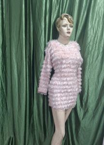Pink Fuzzy Mini Dress