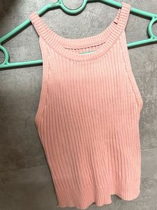 Peach Ribbed Tank Top
