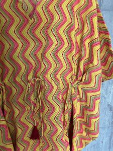 Boho Print Tassel Tie Kaftan