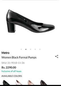 Metro Black formal pumps