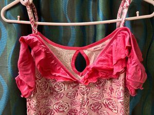 pink ruffle sweetheart mini dress 💗