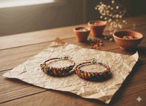 Unique Silver Tone Earrings
