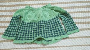 🧶 Kids Woolen Sweaters – Pink &amp; Green (0–2 Years)