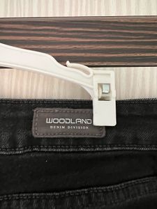 Black straight fit denim