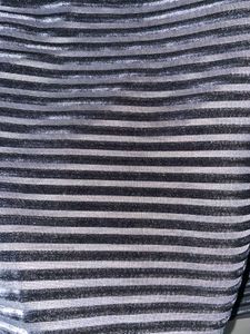 Chic Striped Velvet A-Line Skirt