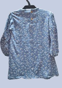 Cute Girls Floral Print Frock/Top