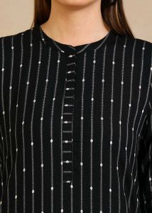 Striped Black Kurta