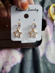 Set Of 3 Sparkling Drop Earrings