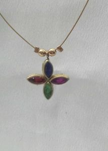 Unique Gemstone Flower Necklace