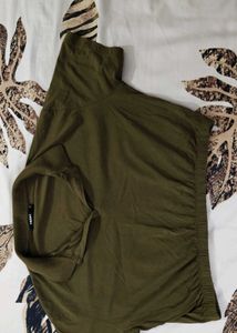 Olive Green Crop Top