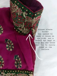 Magenta Gradient Georgette Saree