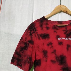 Bonkers Tie-dye Red Oversized Tshirt