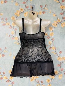 Black Lace Babydoll Dress