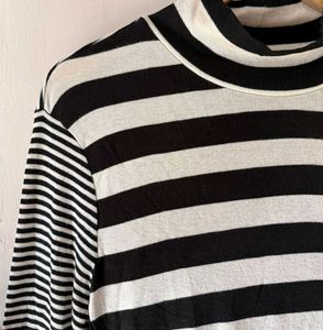 Striped Turtleneck Top