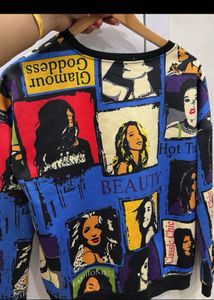 Retro Print Pullover