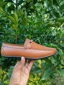 Men's Tan Leather Loafers