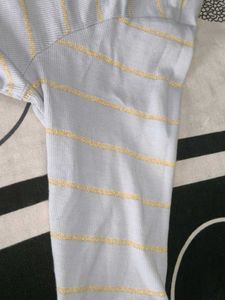 Striped Gold Accent Tee