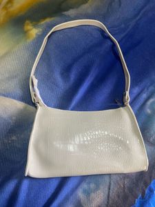 White Croc Shoulder Bag